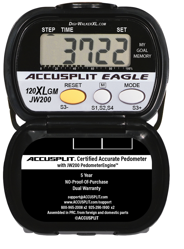 ACCUSPLIT10000 AE120XLGM CERTIFIED ACCURATE PEDOMETER