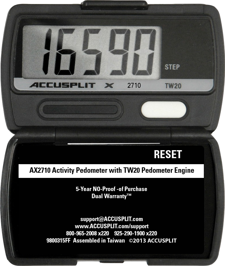 ACCUSPLIT10000 AX2710 Accelerometer Pedometer counts STEPS